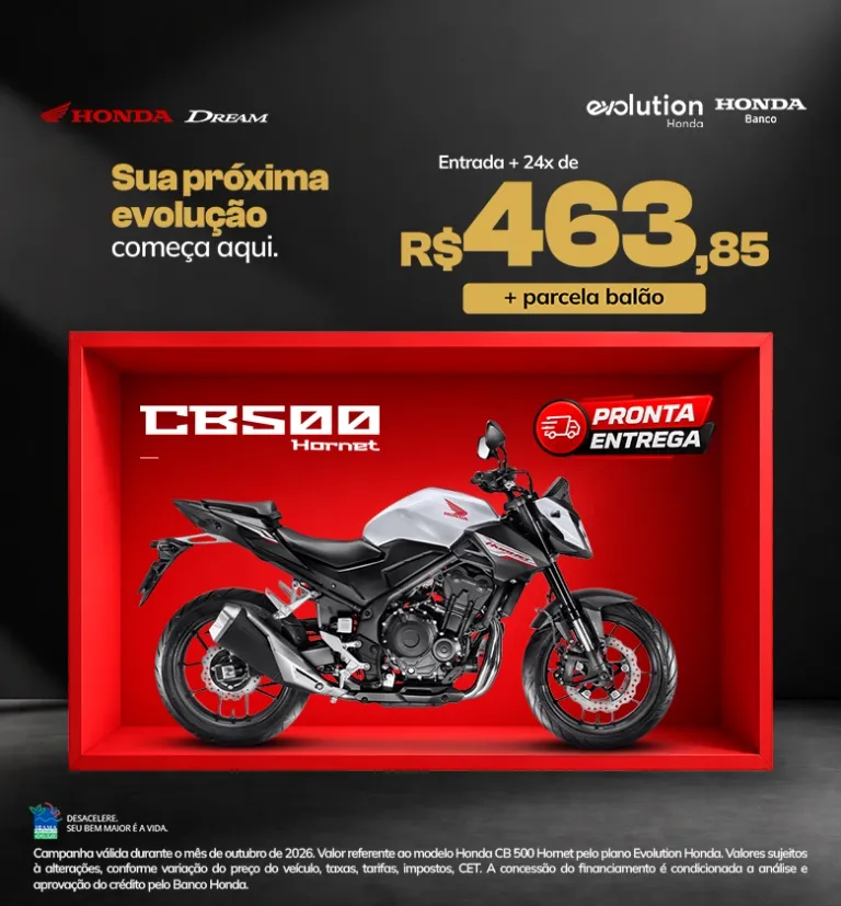 Banner CB500 Hornet LCR Motos Honda