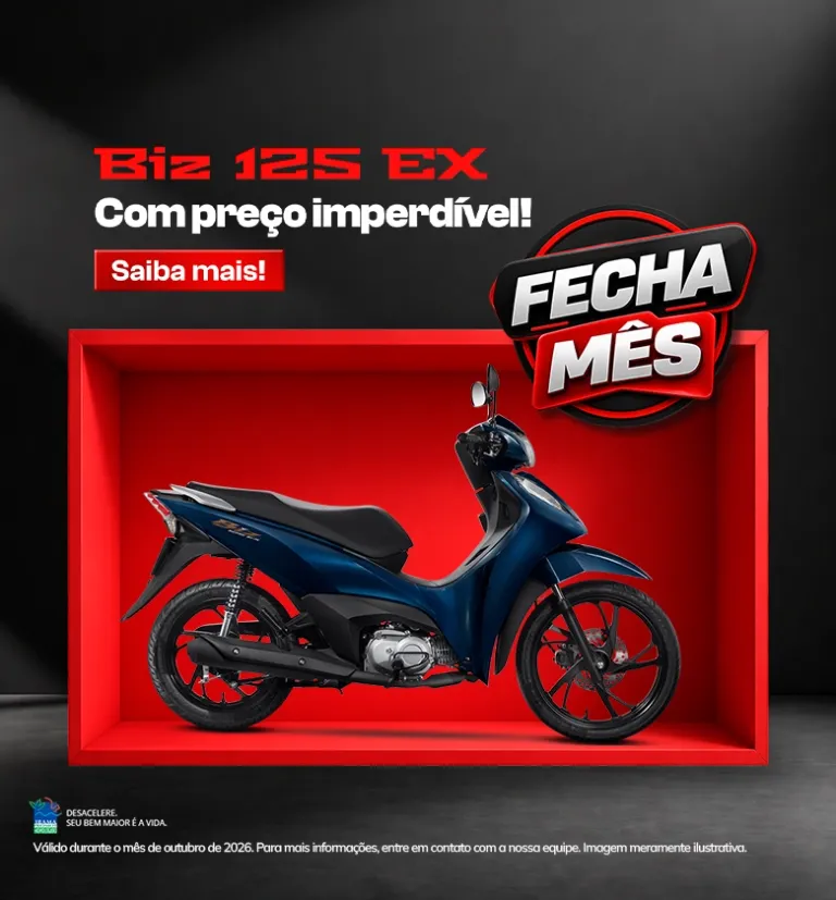 Banner Fecha Mês Biz 125 EX LCR Motos Honda