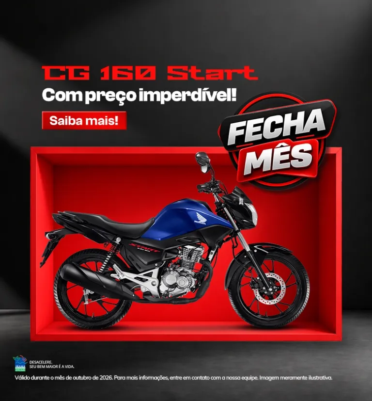 Banner Fecha Mês CG 160 Start LCR Motos Honda