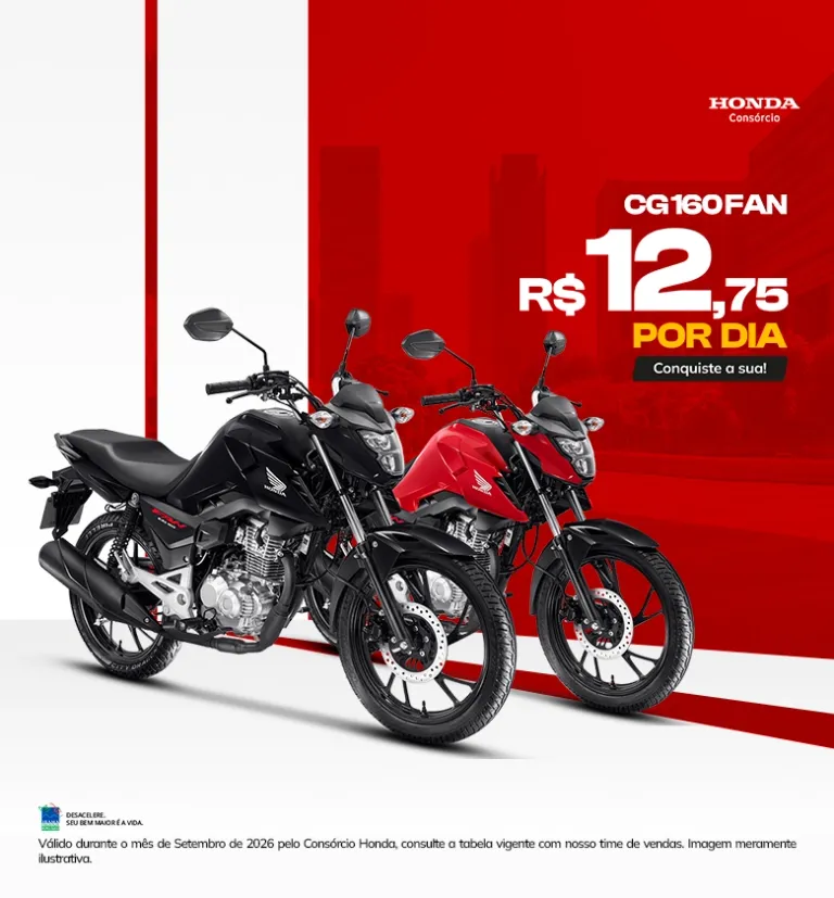 Banner CG 160 Fan Consórcio Honda LCR Motos