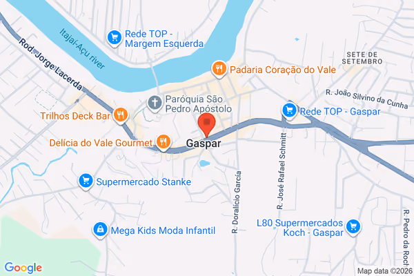 Mapa da localização - Gaspar