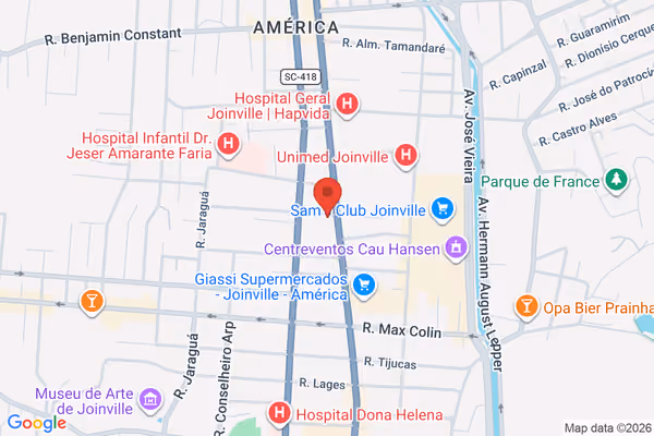 Mapa da localização - Joinville
