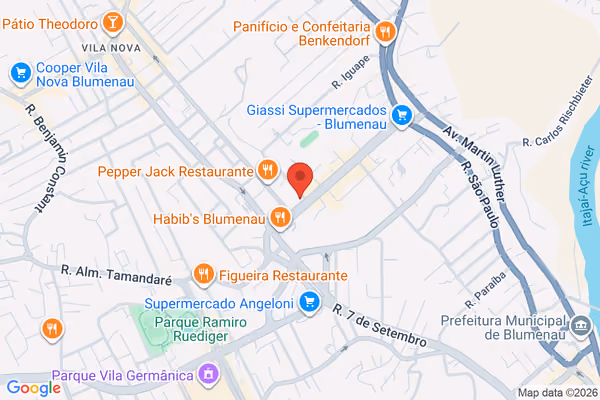 Mapa da localização - LCR Blumenau (Matriz)